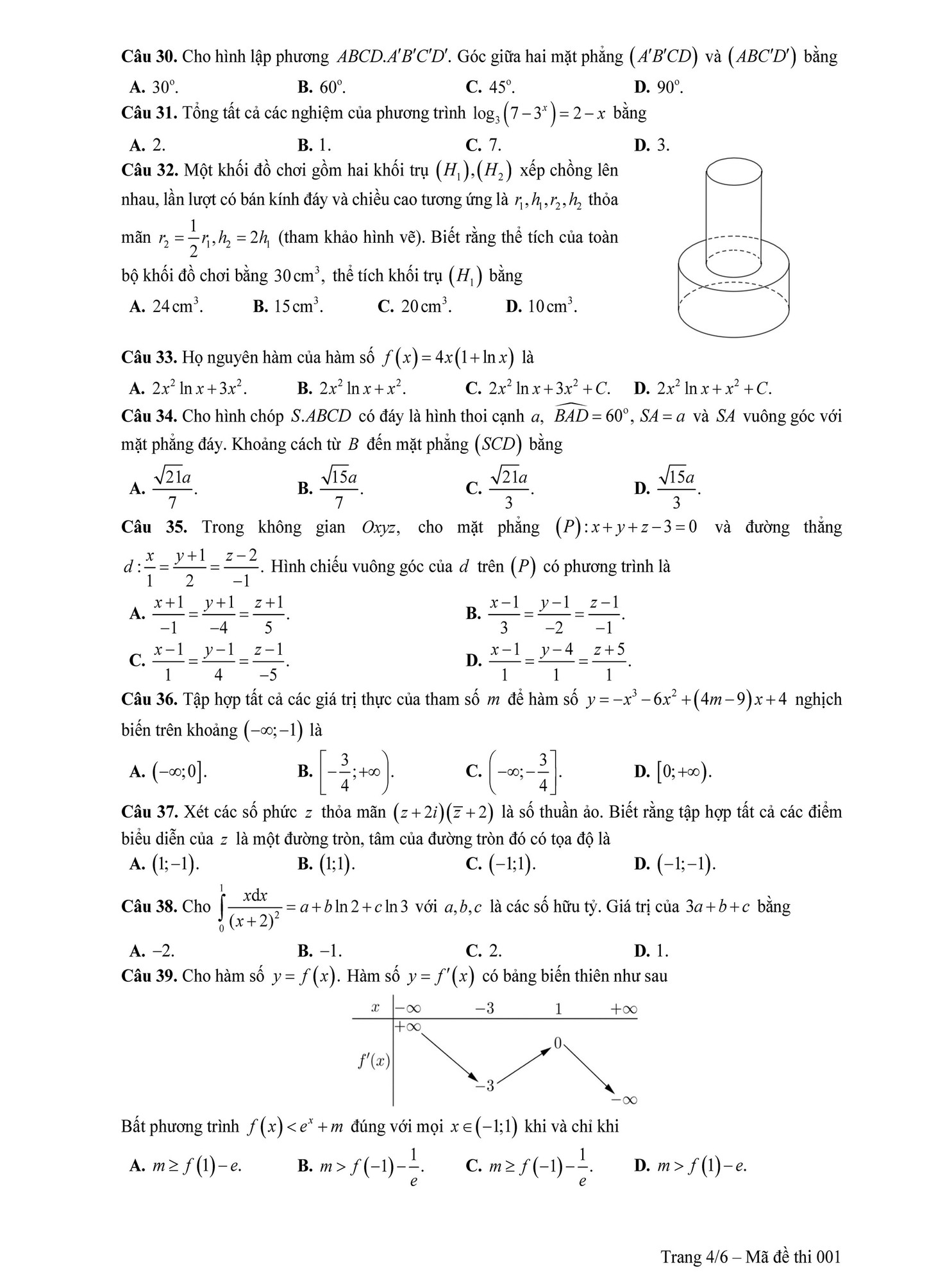 Bộ GD-ĐT công bố đề tham khảo thi THPT quốc gia 2019 - Ảnh 5.
