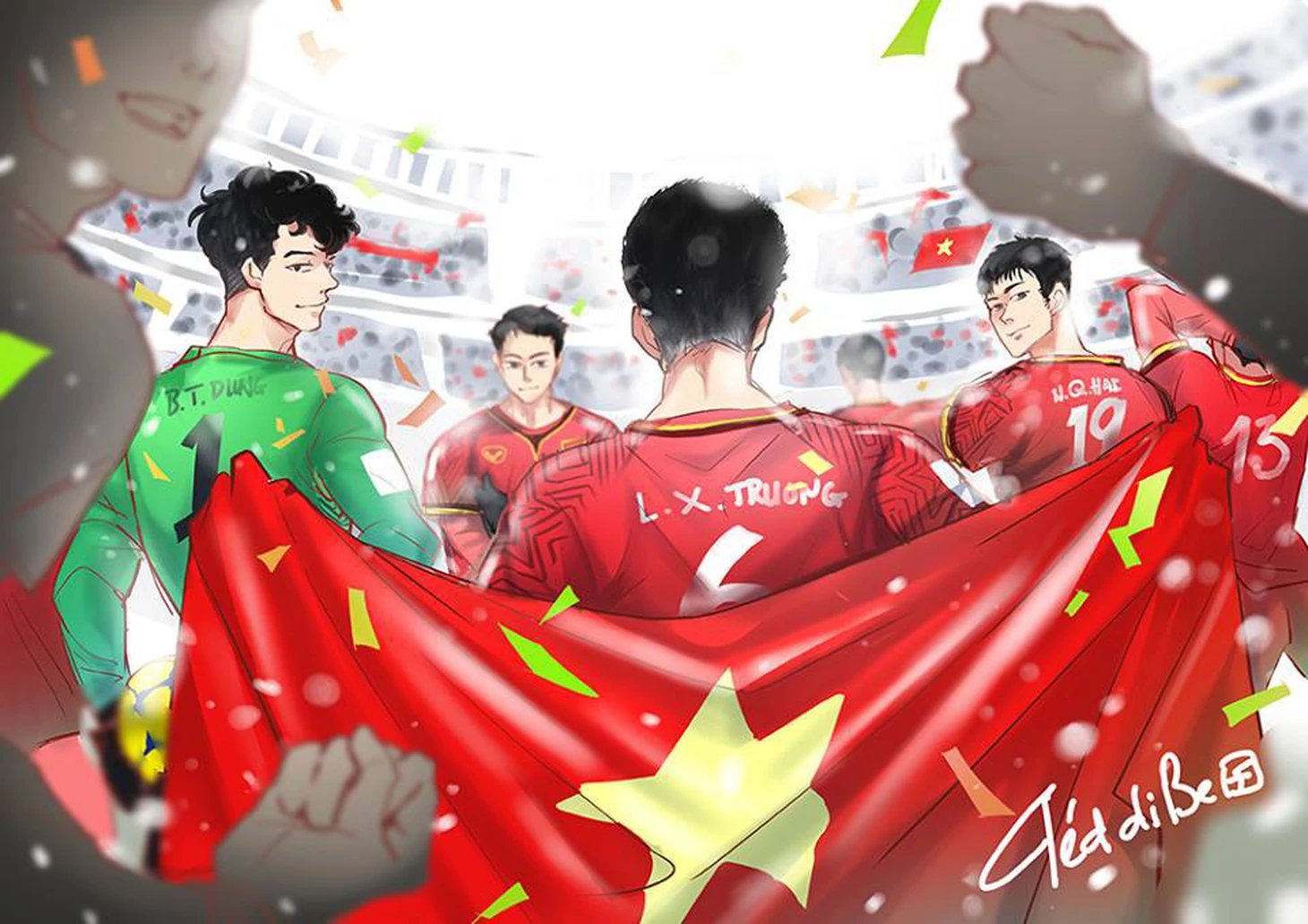 Loạt hình vẽ đáng yêu về hành trình đáng nhớ của U23 Việt Nam - Ảnh 2.