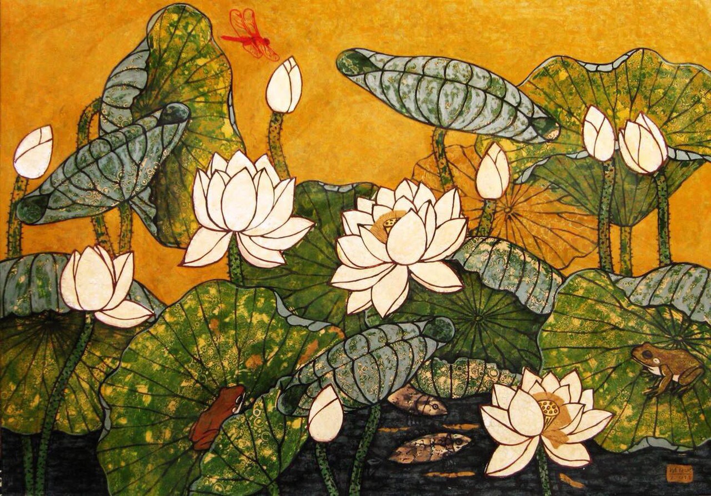 Trắng trợn chép tranh lên áo dài: Họa sĩ phải nhờ tới luật sư - Ảnh 1.