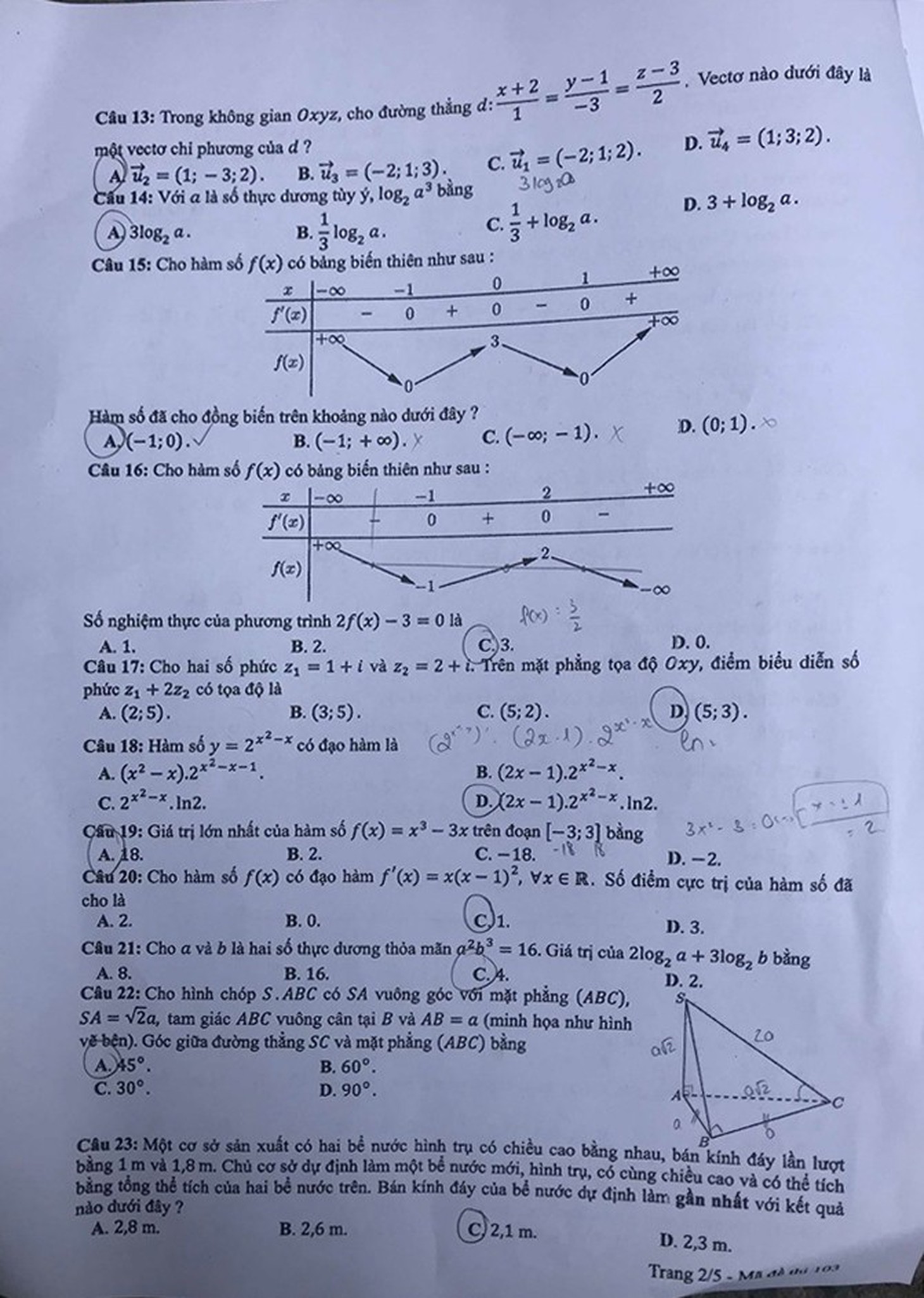 Đáp án môn toán thi THPT quốc gia 2019 - Ảnh 11.