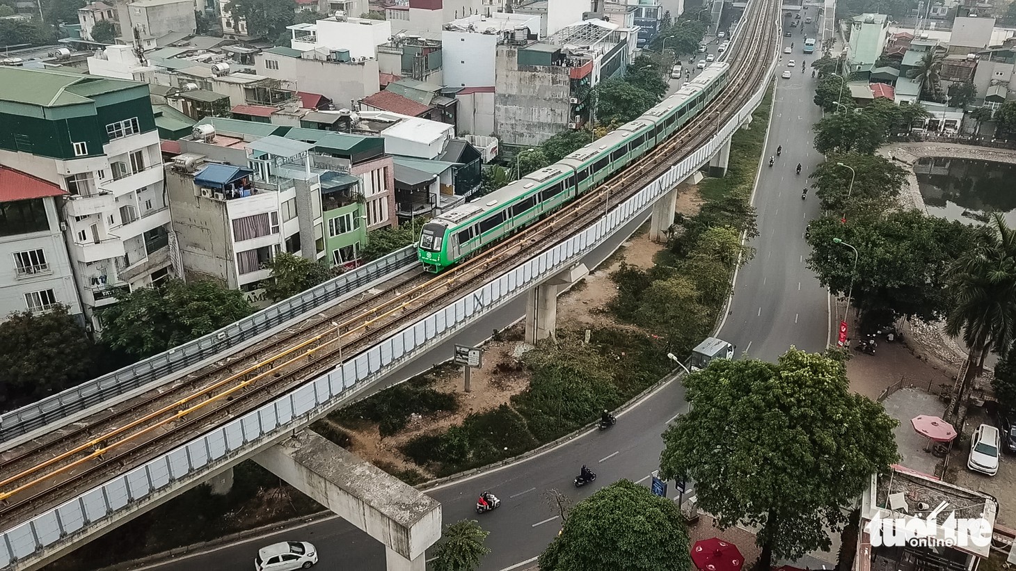 Ngắm đoàn tàu lần đầu chạy thử toàn tuyến trên đường sắt Cát Linh - Hà Đông - Ảnh 8.