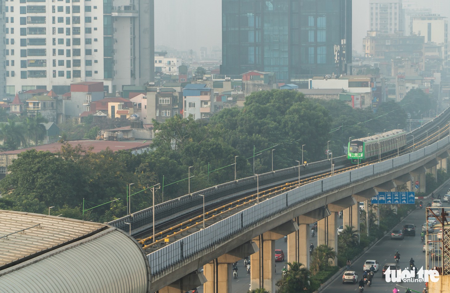 Ngắm đoàn tàu lần đầu chạy thử toàn tuyến trên đường sắt Cát Linh - Hà Đông - Ảnh 6.
