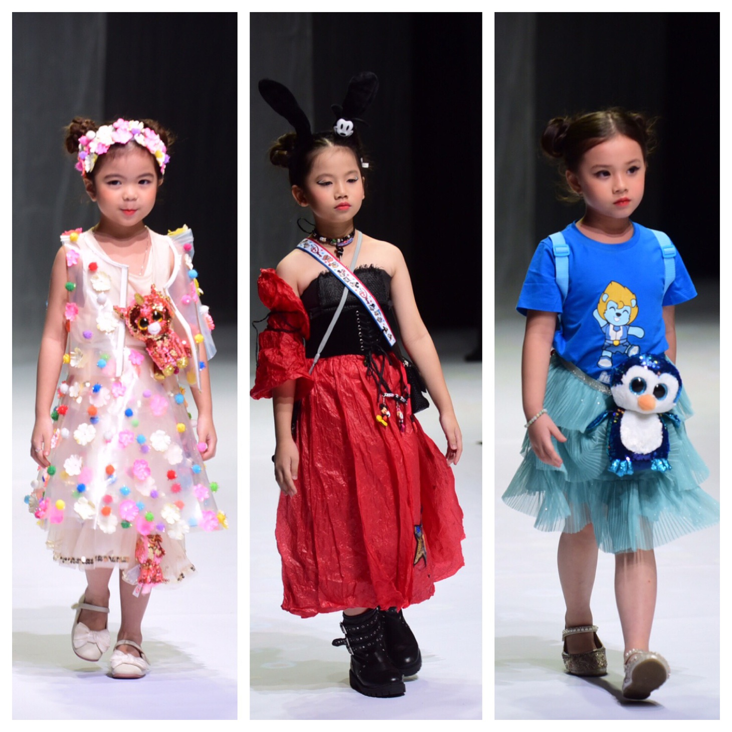 Hoa hậu Khánh Vân diễn thời trang cùng mẫu nhí tại Vietnam Junior Fashion Week - Ảnh 4.
