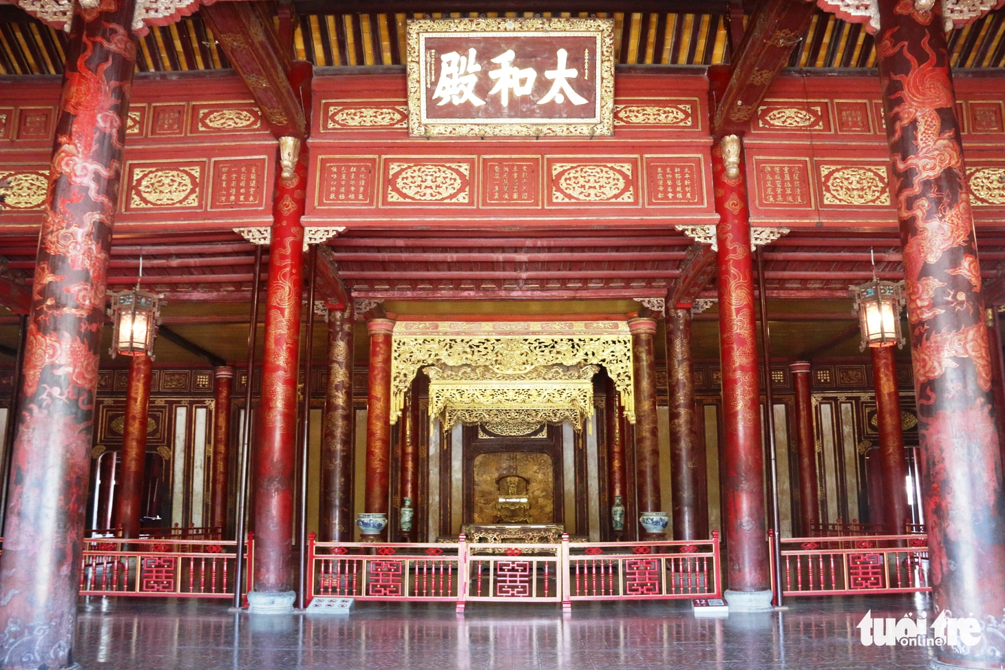 Điện Thái Hòa - ngôi điện quan trọng bậc nhất Hoàng cung Huế - trước lúc được trùng tu - Ảnh 1.