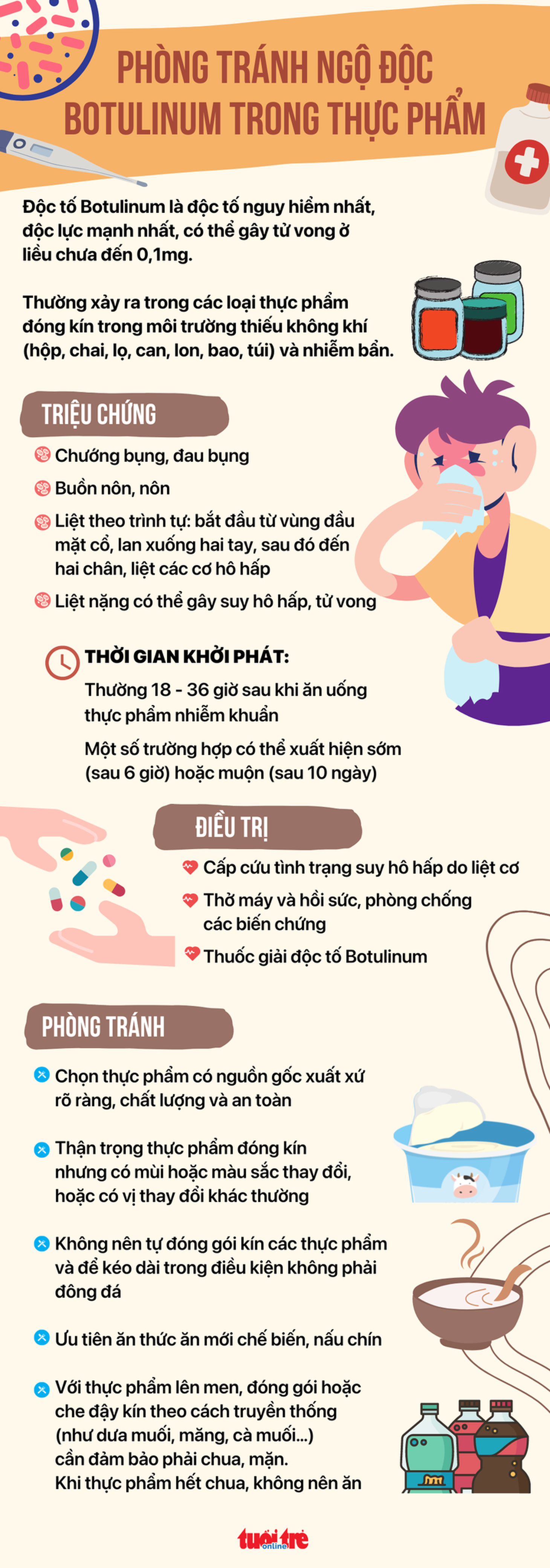 Cách phòng tránh ngộ độc thực phẩm do độc tố&nbsp;botulinum