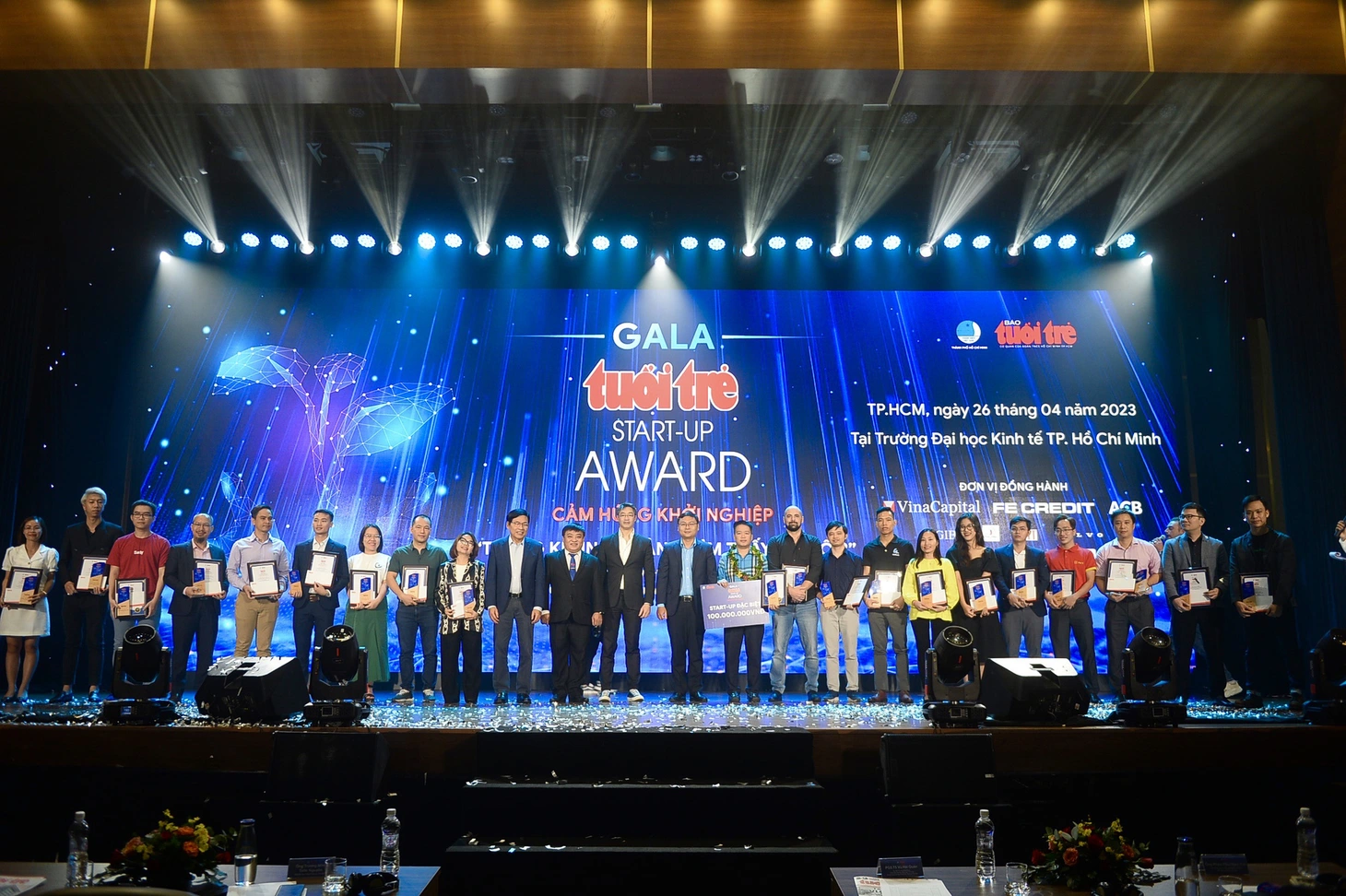 22 dự án được vinh danh của Tuổi Trẻ Start-Up Award 2023 - Ảnh: QUANG ĐỊNH
