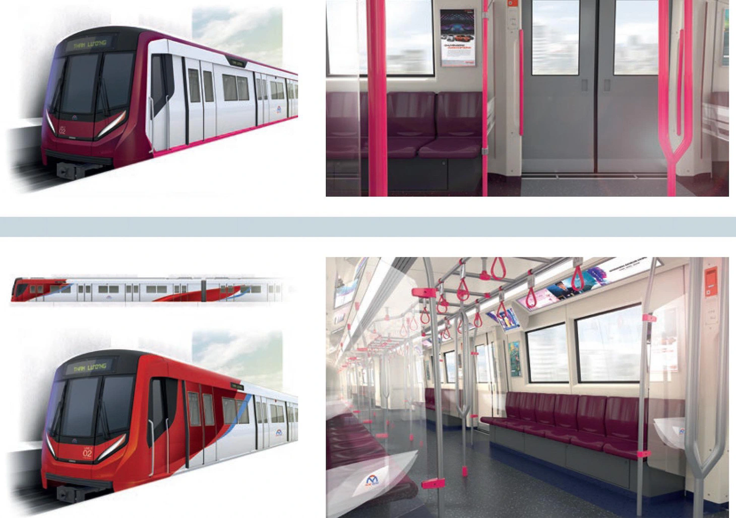 Ý tưởng thiết kế nội ngoại thất đoàn tàu metro số 2