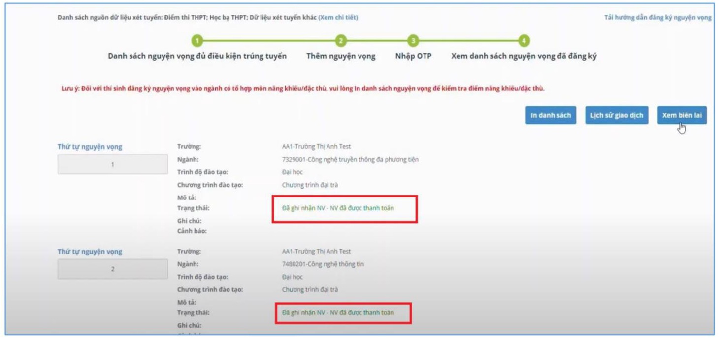 Hướng dẫn nộp lệ phí đăng ký xét tuyển đại học trực tuyến - Ảnh 6.
