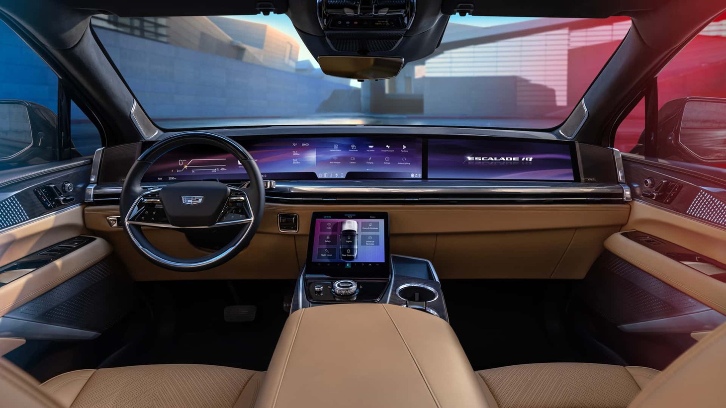 Gần như trọn vẹn táp lô Cadillac Escalade IQ là màn hình - Ảnh: Cadillac