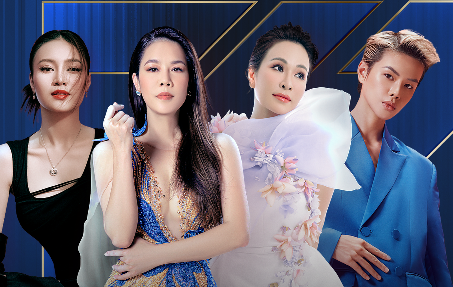 4 "chị đẹp" đầu tiên được công bố (từ trái qua) gồm: Ninh Dương Lan Ngọc, Thu Phương, Uyên Linh và Hà Kino - Ảnh: BTC