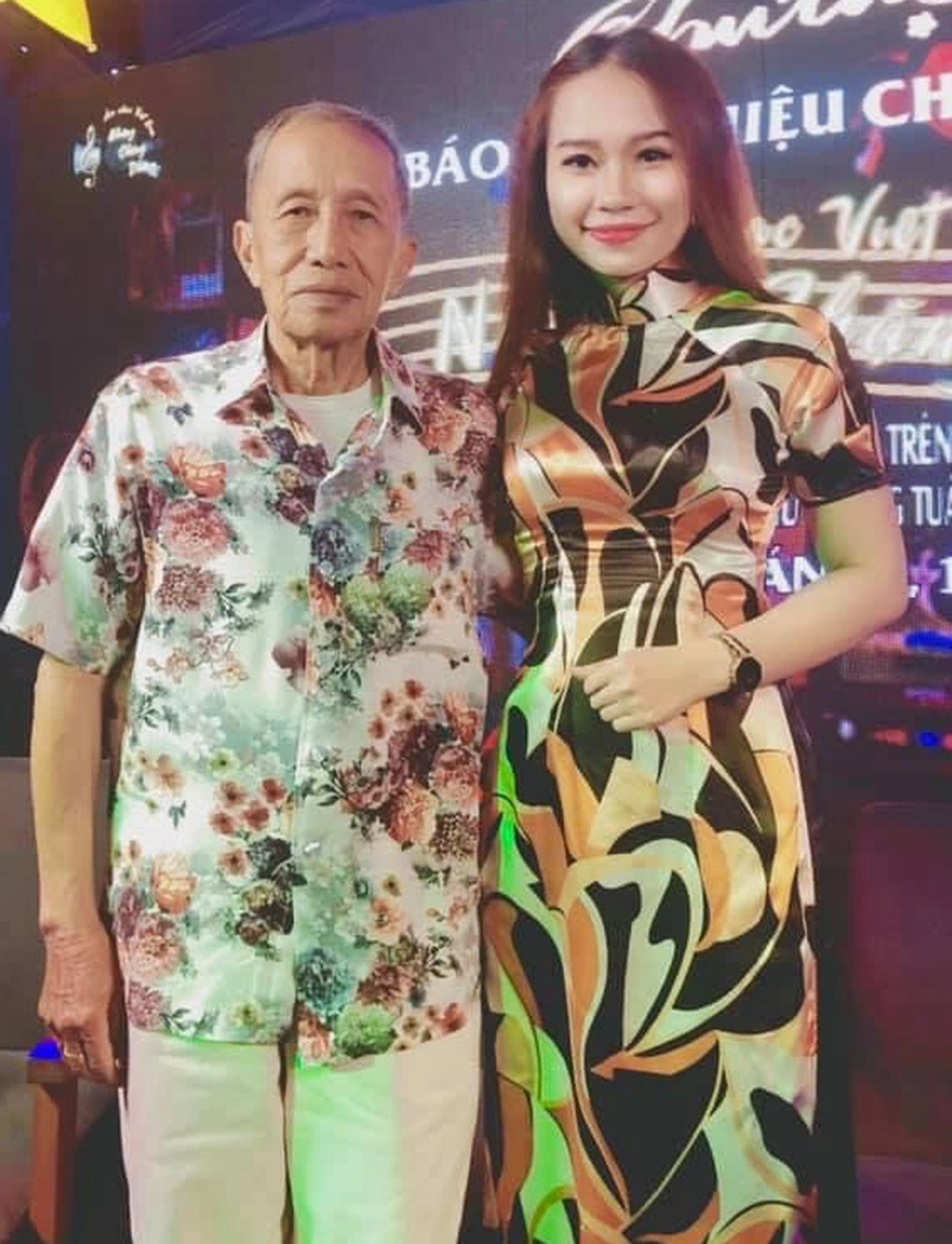 Nhạc sĩ Y Vũ và Lina Nguyễn tại họp báo chương trình Âm nhạc Việt Nam những chặng đường - Ảnh: LINA NGUYỄN cung cấp