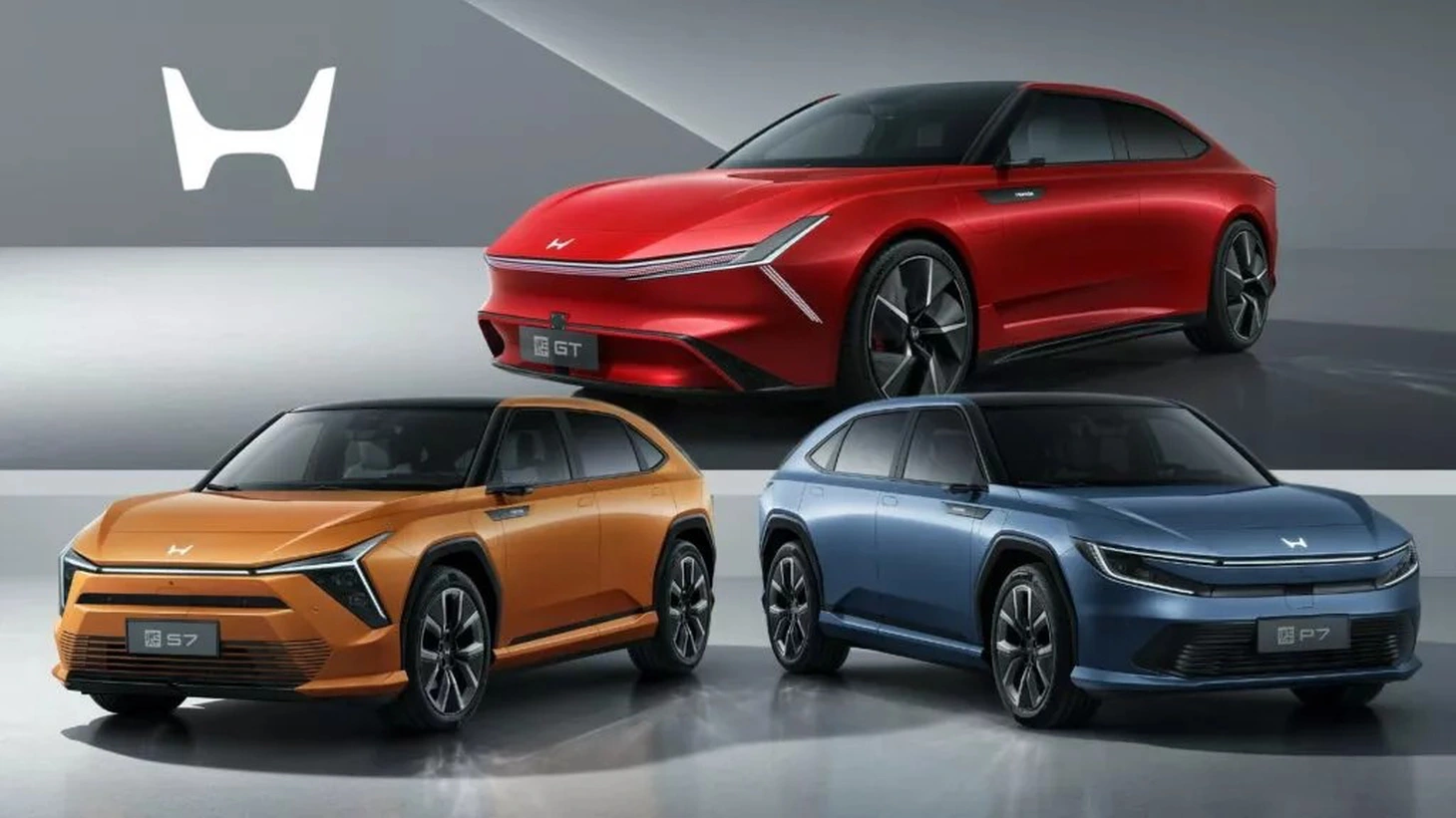Bộ 3 xe khởi đầu Ye Series có 2 SUV đồng cỡ CR-V và một sedan đồng cỡ Civic - Ảnh: Honda