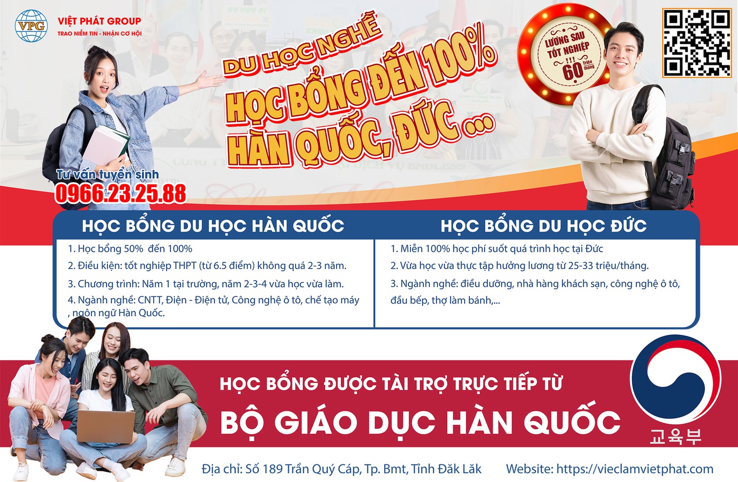 Trung tâm Việt Phát tuyển sinh du học Hàn Quốc, Đức và thực tập sinh Nhật Bản- Ảnh 1.