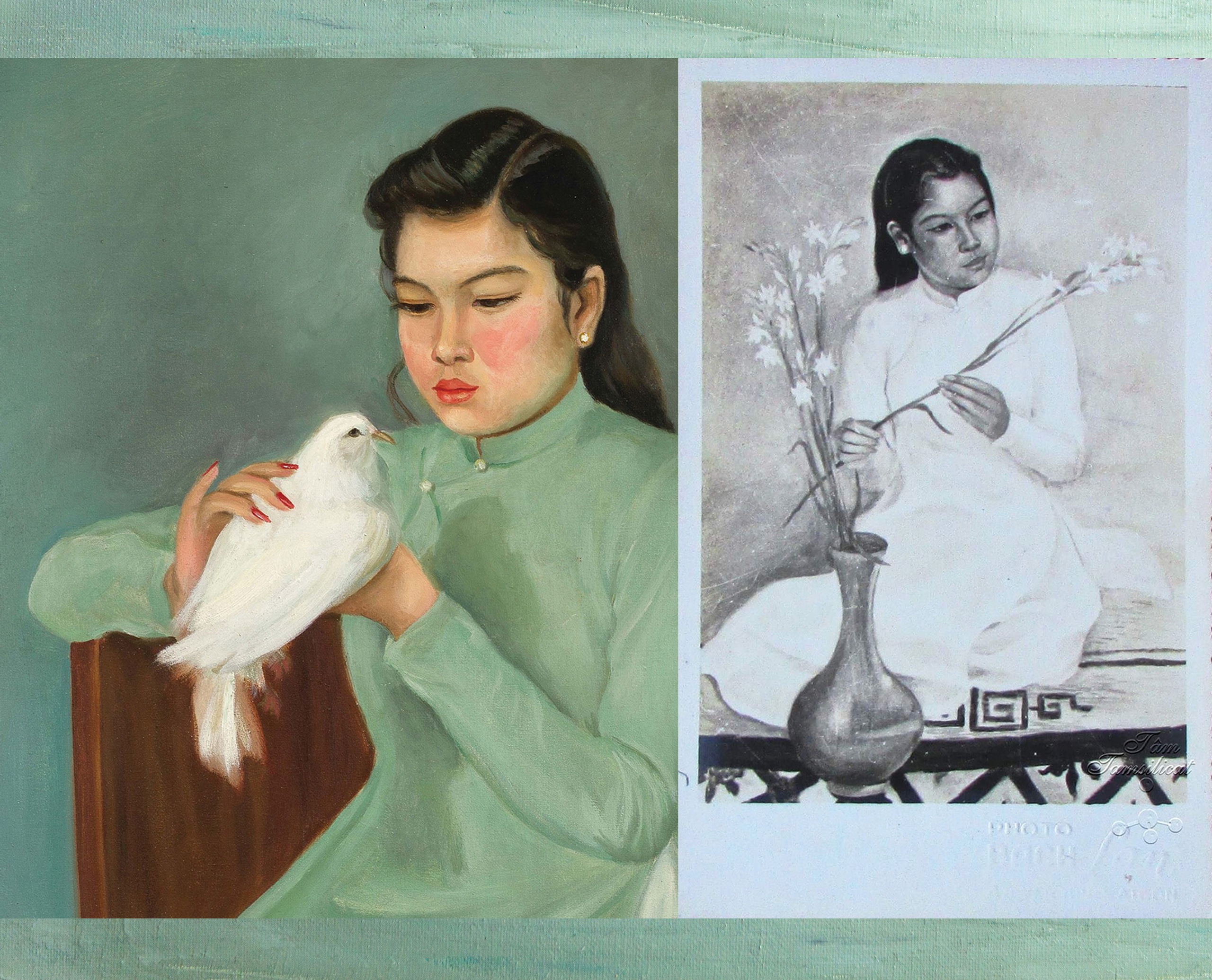 Đi tìm tác giả bức tranh Cô gái bên chim bồ câu - Ảnh 4.