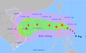 Bão Trà Mi sắp đi vào Biển Đông, dự báo giật cấp 15