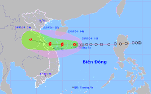 Dự báo trong 12 giờ tới, áp thấp nhiệt đới có khả năng mạnh lên thành bão