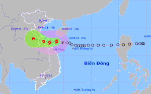 Tình hình bão số 4 mới nhất: tâm bão trên vùng biển ven bờ từ Quảng Bình đến Thừa Thiên Huế