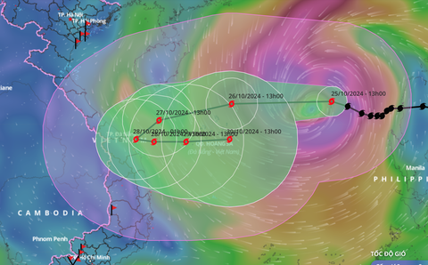 Bão Trà Mi: Dự báo vị trí và hướng di chuyển bão Trà Mi