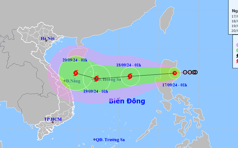 Hôm nay áp thấp nhiệt đới vào Biển Đông, mạnh lên thành bão trong 24 ...