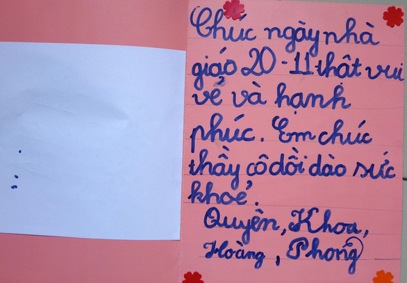 Thiệp 20-11 dễ thương học trò Sài Gòn tự làm tặng thầy cô - Ảnh 6.
