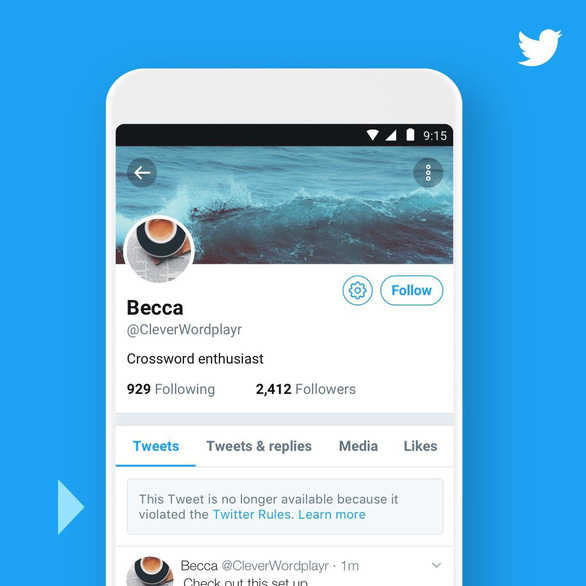 Twitter sẽ ‘bêu xấu’ công khai những tài khoản tweet ‘bậy’ - Ảnh 1. Twitter sẽ ‘bêu xấu’ công khai những tài khoản tweet ‘bậy’ - Ảnh 1.