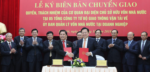Chuyển giao 5 doanh nghiệp giao thông sang Ủy ban Quản lý vốn nhà nước - Ảnh 1. Chuyển giao 5 doanh nghiệp giao thông sang Ủy ban Quản lý vốn nhà nước - Ảnh 1.