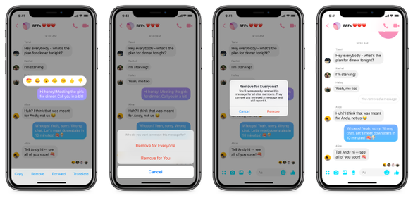 Facebook bắt đầu triển khai nút ‘Unsend’ trong Messenger - Ảnh 1. Facebook bắt đầu triển khai nút ‘Unsend’ trong Messenger - Ảnh 1.