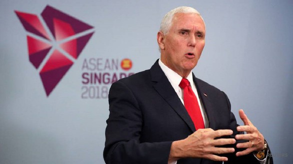 Ông Pence lại nói Mỹ sẽ tiếp tục tuần tra ở Biển Đông - Ảnh 1. Ông Pence lại nói Mỹ sẽ tiếp tục tuần tra ở Biển Đông - Ảnh 1.