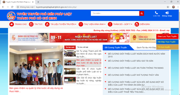 TP.HCM váºn hà nh cá»ng thông tin tuyên truyá»n pháp luáºt - Ảnh 1.