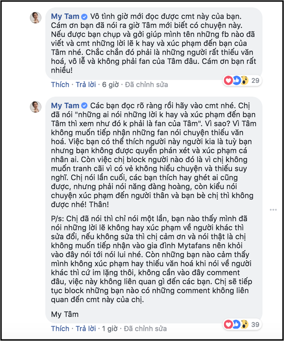 9-11: Sơn Tùng lập kỷ lục mới, Mỹ Tâm phản ứng gay gắt với fan - Ảnh 3. 9-11: Sơn Tùng lập kỷ lục mới, Mỹ Tâm phản ứng gay gắt với fan - Ảnh 3.