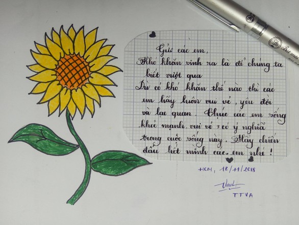 Hàng ngàn đóa hoa hướng dương trên mạng xã hội tặng bệnh nhi - Ảnh 6. Hàng ngàn đóa hoa hướng dương trên mạng xã hội tặng bệnh nhi - Ảnh 6.
