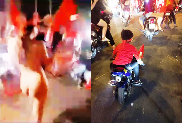Không được dùng xe ba bánh chở người cổ vũ đội tuyển Việt Nam - Ảnh 2. Không được dùng xe ba bánh chở người cổ vũ đội tuyển Việt Nam - Ảnh 2.