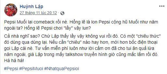 Sao Việt livestream khẳng định Pepsi Muối là thật - Ảnh 3. Sao Việt livestream khẳng định Pepsi Muối là thật - Ảnh 3.