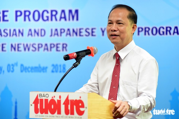 Đại biểu tàu Thanh niên Đông Nam Á - Nhật Bản thăm báo Tuổi Trẻ - Ảnh 2. Đại biểu tàu Thanh niên Đông Nam Á - Nhật Bản thăm báo Tuổi Trẻ - Ảnh 2.