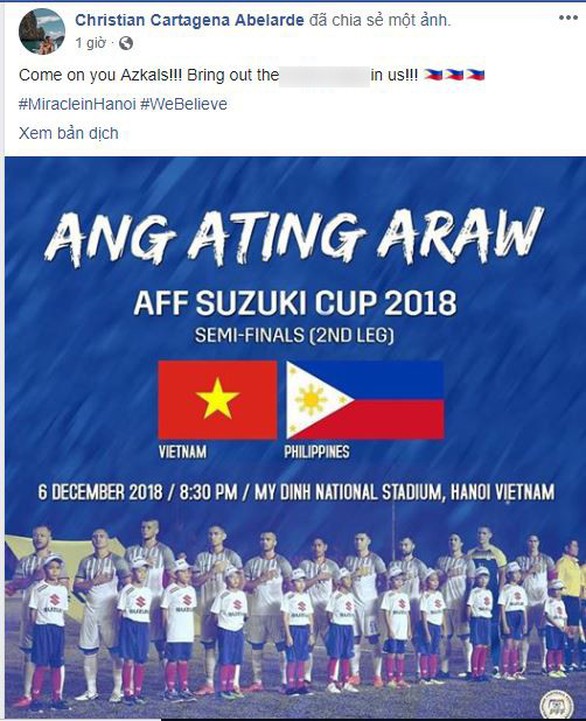 Dân lẫn cầu thủ Philippines: Phép mầu Hà Nội 2.0 sắp diễn ra ở Mỹ Đình! - Ảnh 1. Dân lẫn cầu thủ Philippines: Phép mầu Hà Nội 2.0 sắp diễn ra ở Mỹ Đình! - Ảnh 1.
