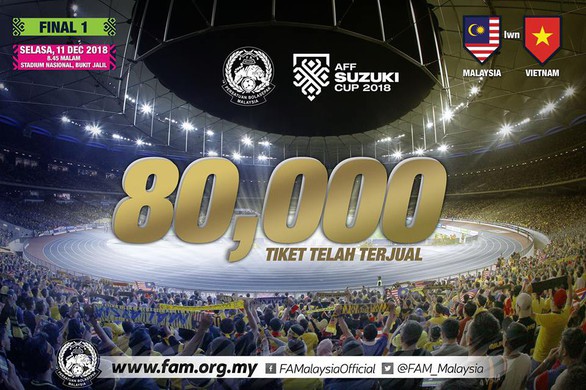 Malaysia xin lỗi vì chỉ có... 80.000 vé để bán - Ảnh 1. Malaysia xin lỗi vì chỉ có... 80.000 vé để bán - Ảnh 1.