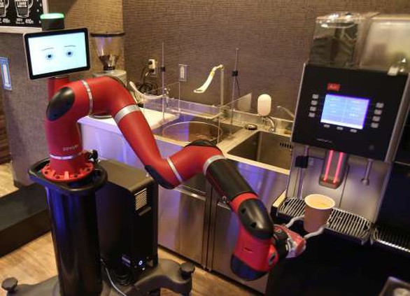Robot pha cà phê trong tiệm mới khai trương tại Tokyo - Ảnh 2. Robot pha cà phê trong tiệm mới khai trương tại Tokyo - Ảnh 2.