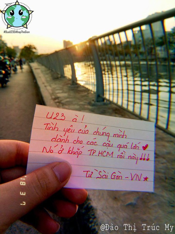 Người hâm mộ đưa U23 Việt Nam đi khắp thế gian - Ảnh 15. Người hâm mộ đưa U23 Việt Nam đi khắp thế gian - Ảnh 15.