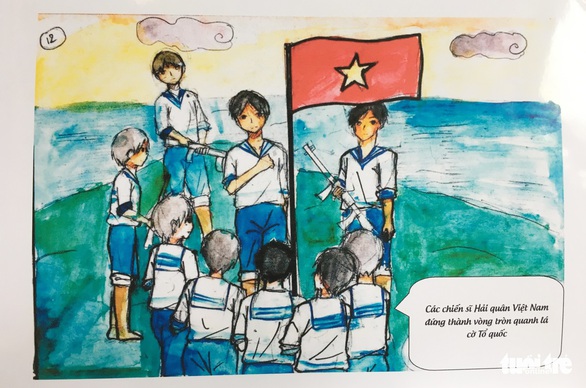 Hai nữ sinh dành bảy tháng vẽ truyện tranh lịch sử về Gạc Ma - Ảnh 5. Hai nữ sinh dành bảy tháng vẽ truyện tranh lịch sử về Gạc Ma - Ảnh 5.