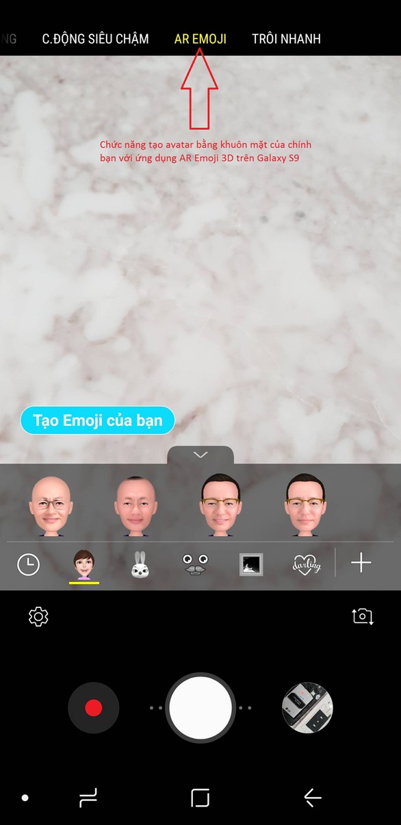 Trào lưu AR Emoji và hướng dẫn cách tạo avatar vui nhộn trên Galaxy S9 - Ảnh 3. Trào lưu AR Emoji và hướng dẫn cách tạo avatar vui nhộn trên Galaxy S9 - Ảnh 3.