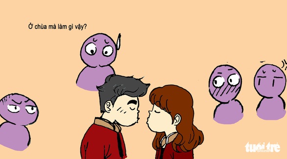 Hí họa: những điều nên tránh khi đi lễ hội, chùa chiền - Ảnh 7. Hí họa: những điều nên tránh khi đi lễ hội, chùa chiền - Ảnh 7.