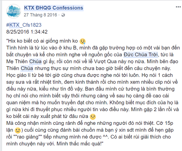 Tôi bị hội viên Hội Thánh Đức Chúa Trời lôi kéo như thế nào? - Ảnh 3. Tôi bị hội viên Hội Thánh Đức Chúa Trời lôi kéo như thế nào? - Ảnh 3.
