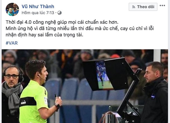 Danh thủ và cư dân mạng xôn xao bàn tán về VAR - Ảnh 2. Danh thủ và cư dân mạng xôn xao bàn tán về VAR - Ảnh 2.