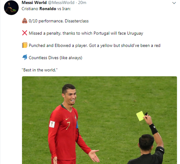 Ronaldo hỏng phạt đền, fan Messi sướng - Ảnh 2. Ronaldo hỏng phạt đền, fan Messi sướng - Ảnh 2.