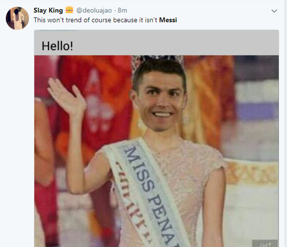 Ronaldo hỏng phạt đền, fan Messi sướng - Ảnh 5. Ronaldo hỏng phạt đền, fan Messi sướng - Ảnh 5.