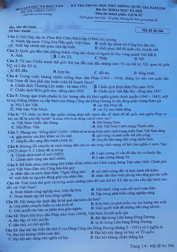 Thí sinh tự tin dễ lấy điểm 7 môn sử THPT quốc gia - Ảnh 2. Thí sinh tự tin dễ lấy điểm 7 môn sử THPT quốc gia - Ảnh 2.