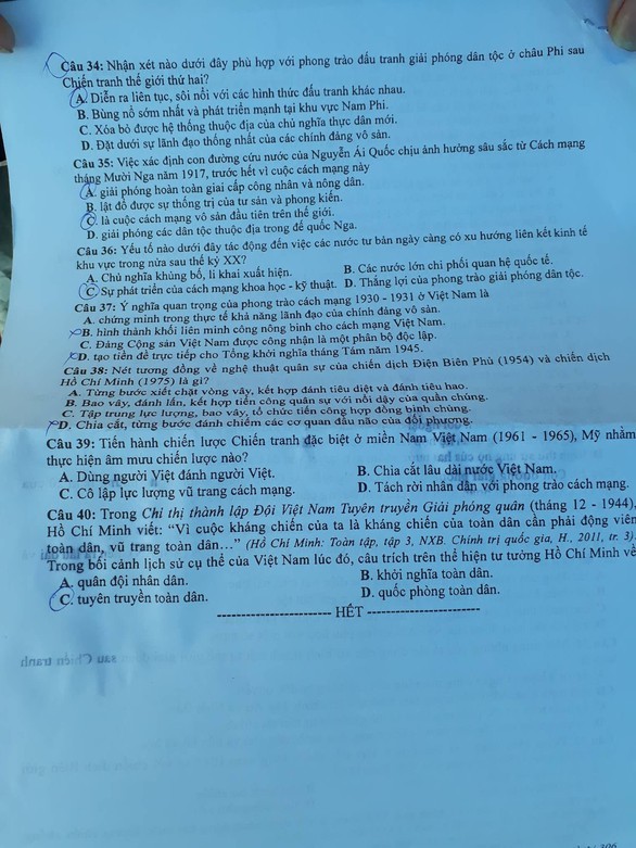 Thí sinh tự tin dễ lấy điểm 7 môn sử THPT quốc gia - Ảnh 5. Thí sinh tự tin dễ lấy điểm 7 môn sử THPT quốc gia - Ảnh 5.