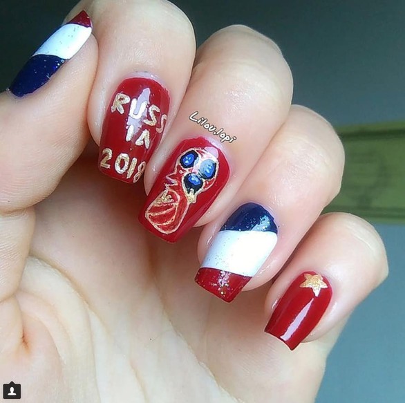 10 bộ nail cực chất cổ vũ vòng 1/8 World Cup - Ảnh 1. 10 bộ nail cực chất cổ vũ vòng 1/8 World Cup - Ảnh 1.
