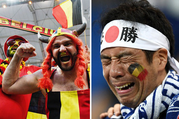 Nhật thua, fan Nhật vừa khóc nức nở lại vừa nhặt rác trên khán đài - Ảnh 1.