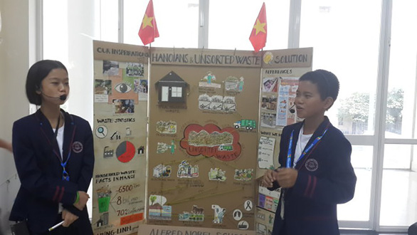 Học trò lớp 7 làm quy trình xử lý rác thải - Ảnh 1. Học trò lớp 7 làm quy trình xử lý rác thải - Ảnh 1.